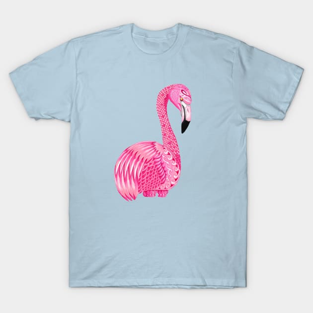 Pink Flamingo Totem Animal T-Shirt by FreeSpiritMeg